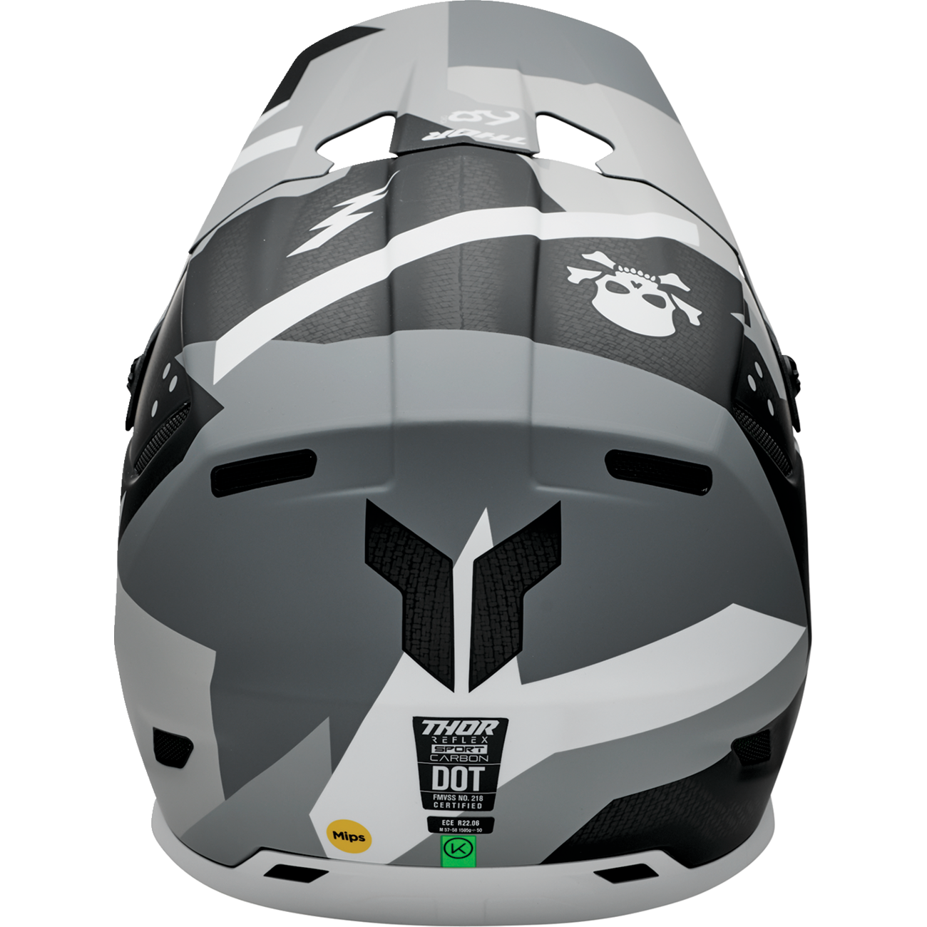 THOR Reflex Sport Helmet - Carbon Brave - MIPS? - Gray/White - Medium 0110-8759