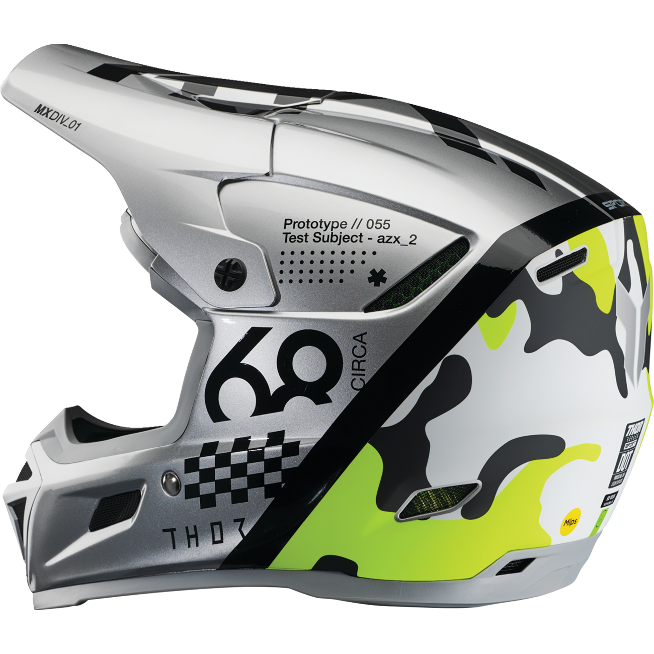 THOR Reflex Sport Helmet - Riot - MIPS? - Gray/Acid - XS 0110-8769