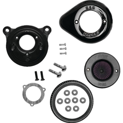 S&S Cycle 01-17 BT Stealth Air Stinger Kit w/ Gloss Black Teardrop
