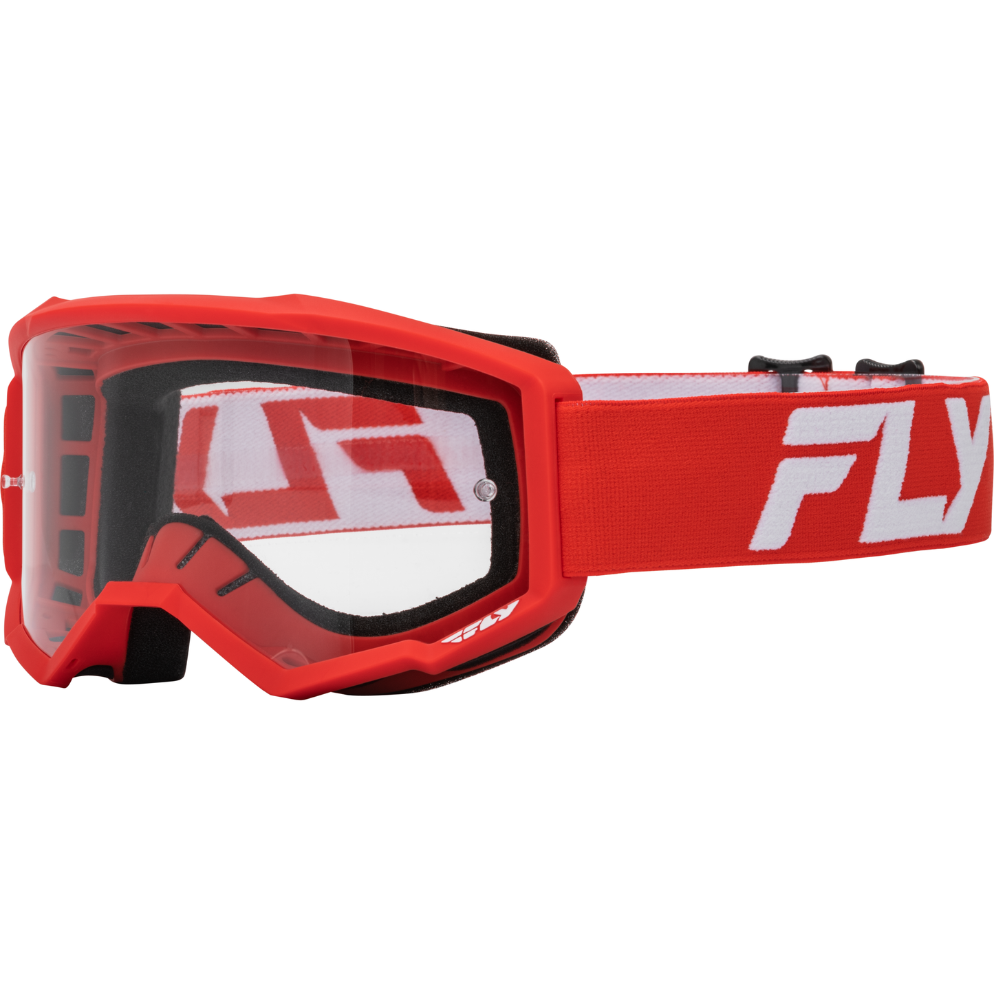 Youth Focus Goggle Red/White W/ Clear Lens