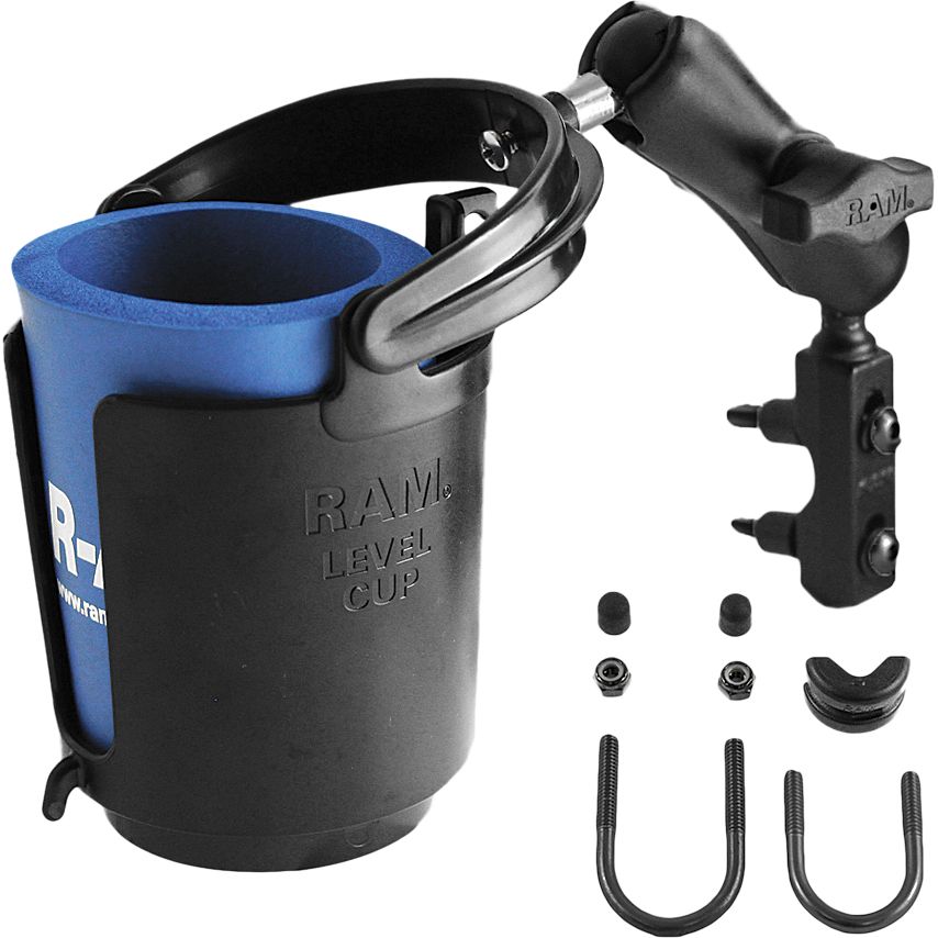 Brake/Clutch Reservoir Mount W/Self Leveling Cup Holder
