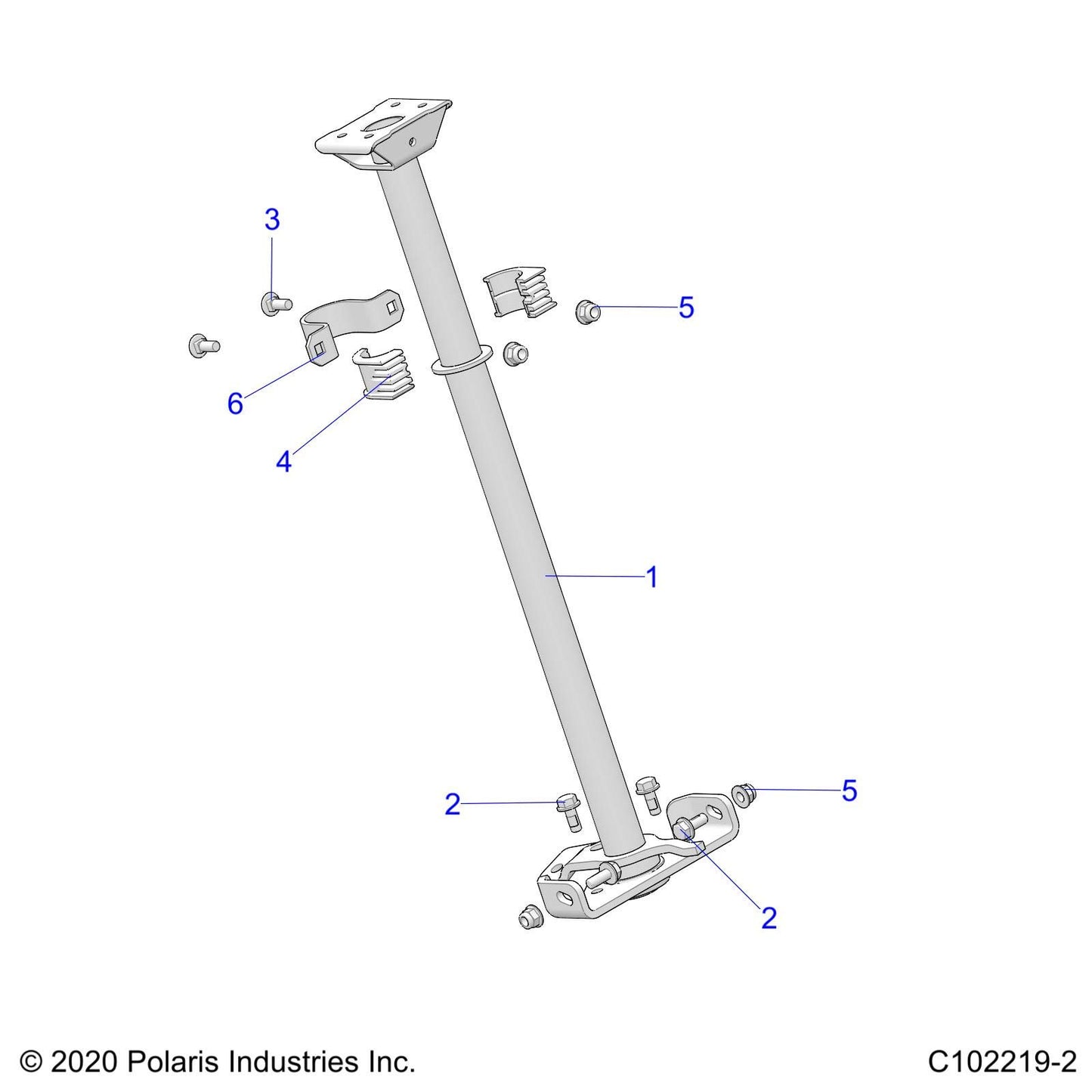 Polaris ATV Steering Post Assembly, Genuine OEM Part 1824355, Qty 1