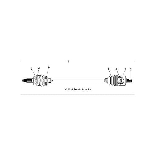 Polaris RZR CV Joint, Genuine OEM Part 2204363, Qty 1