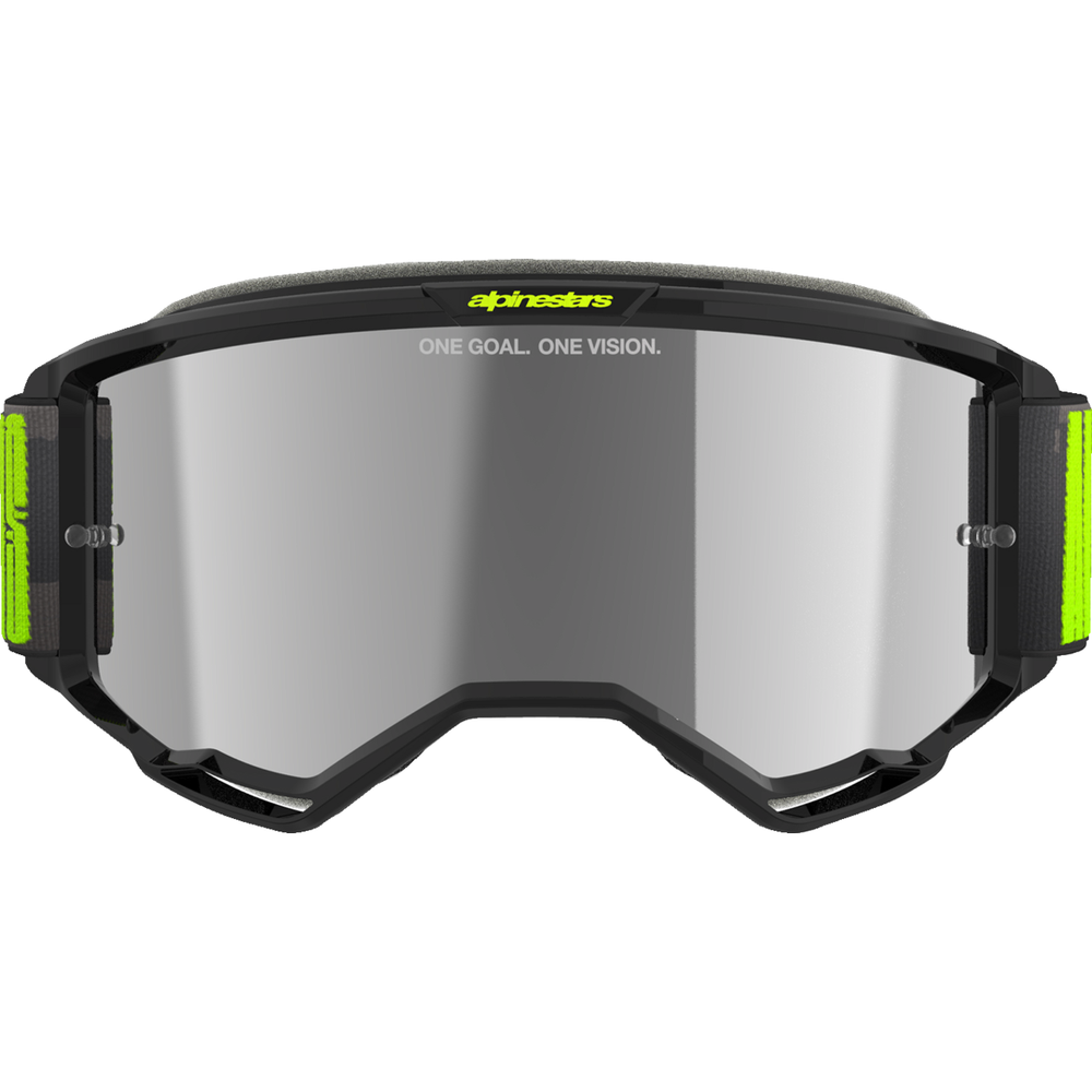 ALPINESTARS GOGGLES Vision 5 Goggle - Hollow - Charcoal/Yellow Fluo - Silver Mirror Lens 5102225-1470