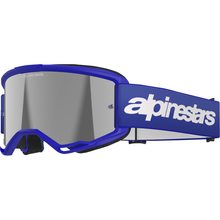ALPINESTARS GOGGLES Vision 3 Goggle - Wordmark - Blue - Silver Mirror Lens 5103225-7266