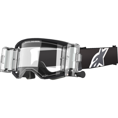 ALPINESTARS GOGGLES Supertech Roll-Off Goggle - Corp - Black/Gray - Clear Lens 5100425-1518