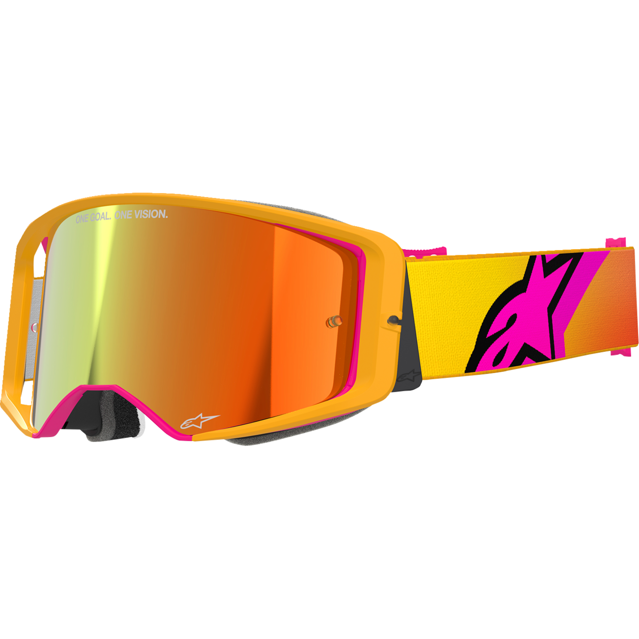 ALPINESTARS GOGGLES Supertech Goggle - Corp - Fluo Yellow - ABS Vision - Red Mirror Lens 5100325-5023