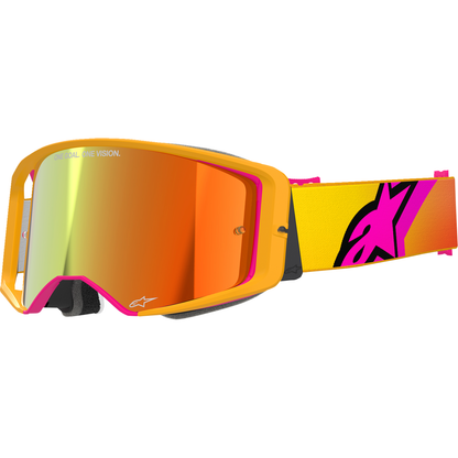 ALPINESTARS GOGGLES Supertech Goggle - Corp - Fluo Yellow - ABS Vision - Red Mirror Lens 5100325-5023