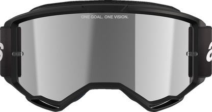 ALPINESTARS GOGGLES Vision 3 Goggle - Wordmark - Black - Silver Mirror Lens 5103225-1456