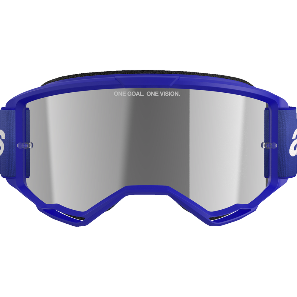 ALPINESTARS GOGGLES Vision 3 Goggle - Wordmark - Blue - Silver Mirror Lens 5103225-7266