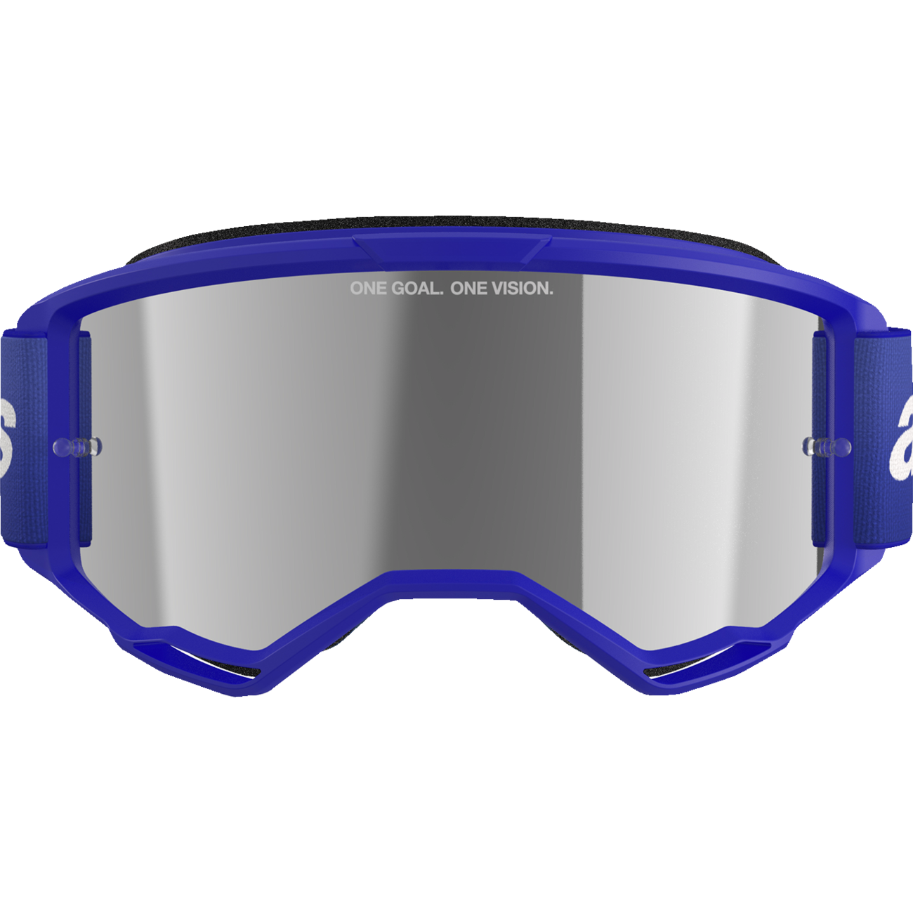 ALPINESTARS GOGGLES Vision 3 Goggle - Wordmark - Blue - Silver Mirror Lens 5103225-7266