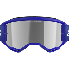 ALPINESTARS GOGGLES Vision 3 Goggle - Wordmark - Blue - Silver Mirror Lens 5103225-7266