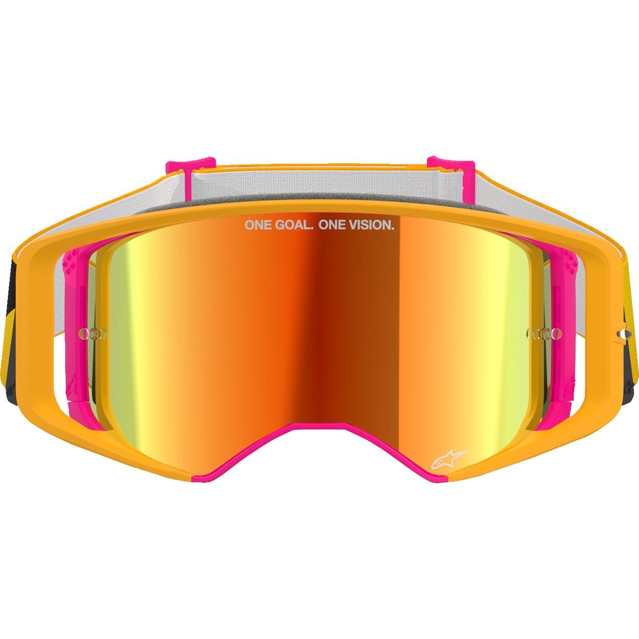 ALPINESTARS GOGGLES Supertech Goggle - Corp - Fluo Yellow - ABS Vision - Red Mirror Lens 5100325-5023