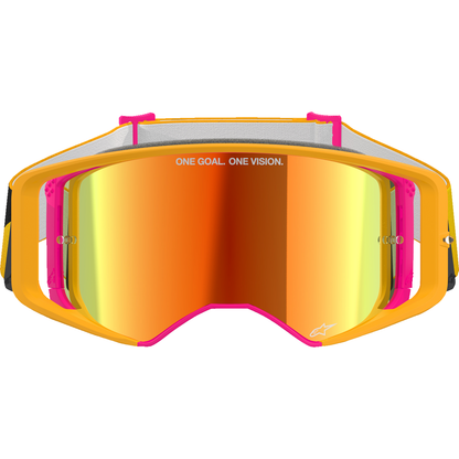 ALPINESTARS GOGGLES Supertech Goggle - Corp - Fluo Yellow - ABS Vision - Red Mirror Lens 5100325-5023