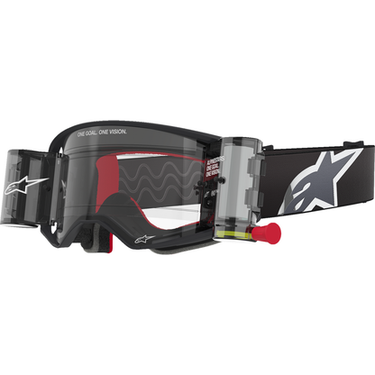 ALPINESTARS GOGGLES Supertech Roll-Off Goggle - Corp - Black/Gray - Clear Lens 5100425-1518