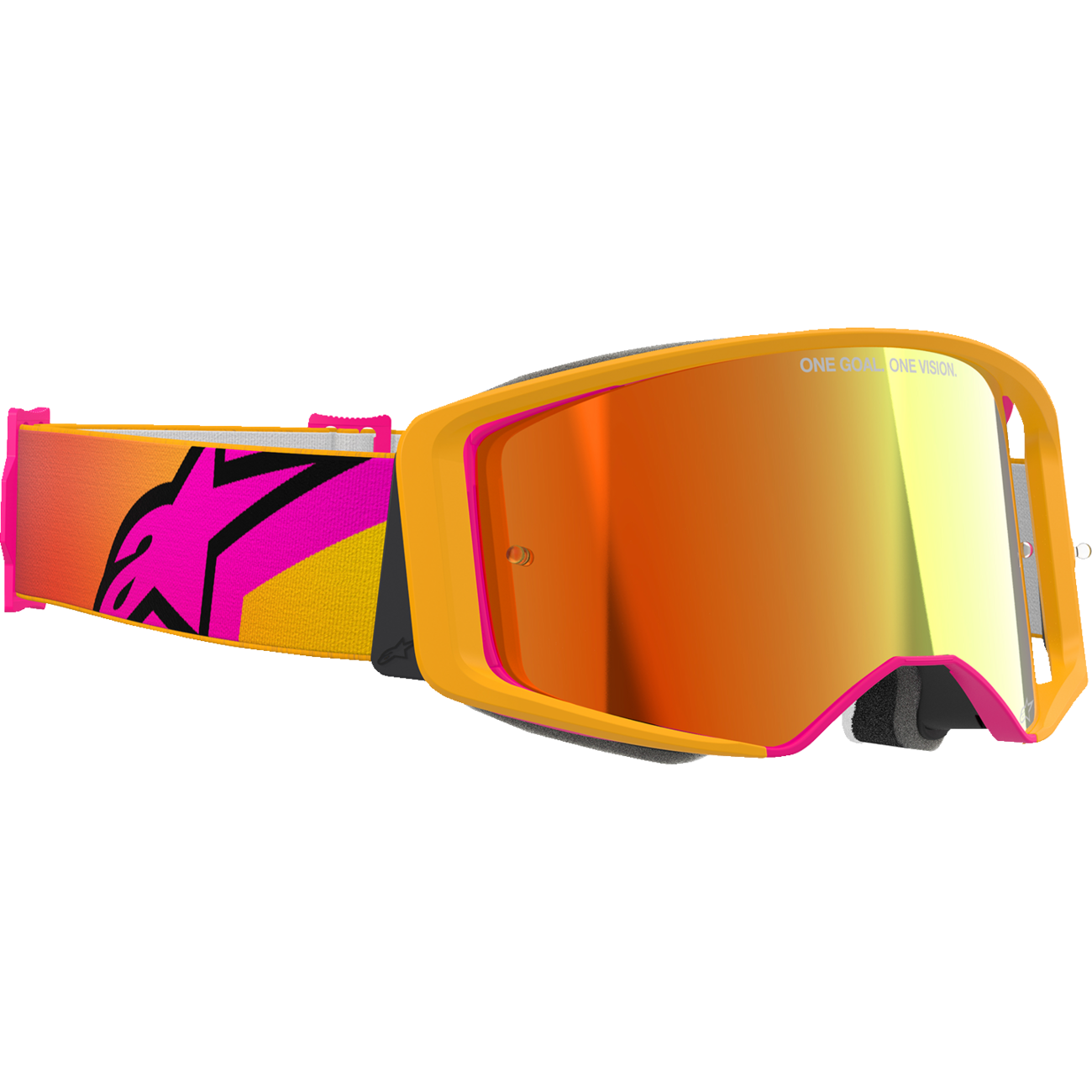 ALPINESTARS GOGGLES Supertech Goggle - Corp - Fluo Yellow - ABS Vision - Red Mirror Lens 5100325-5023
