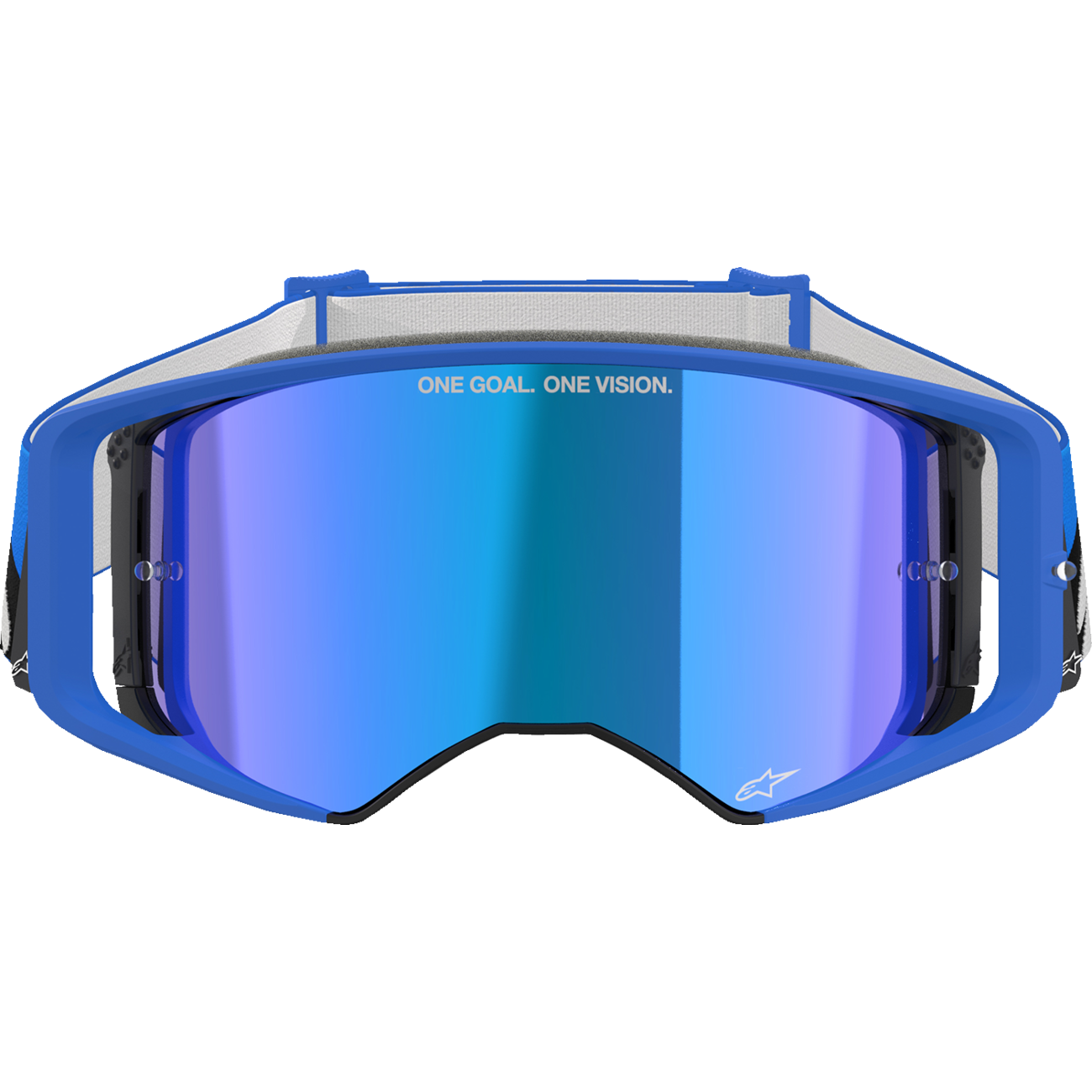 ALPINESTARS GOGGLES Supertech Goggle - Stream - Blue - ABS Vision - Blue Mirror Lens 5100625-7271