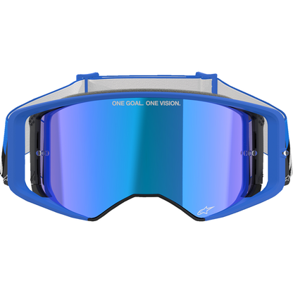 ALPINESTARS GOGGLES Supertech Goggle - Stream - Blue - ABS Vision - Blue Mirror Lens 5100625-7271