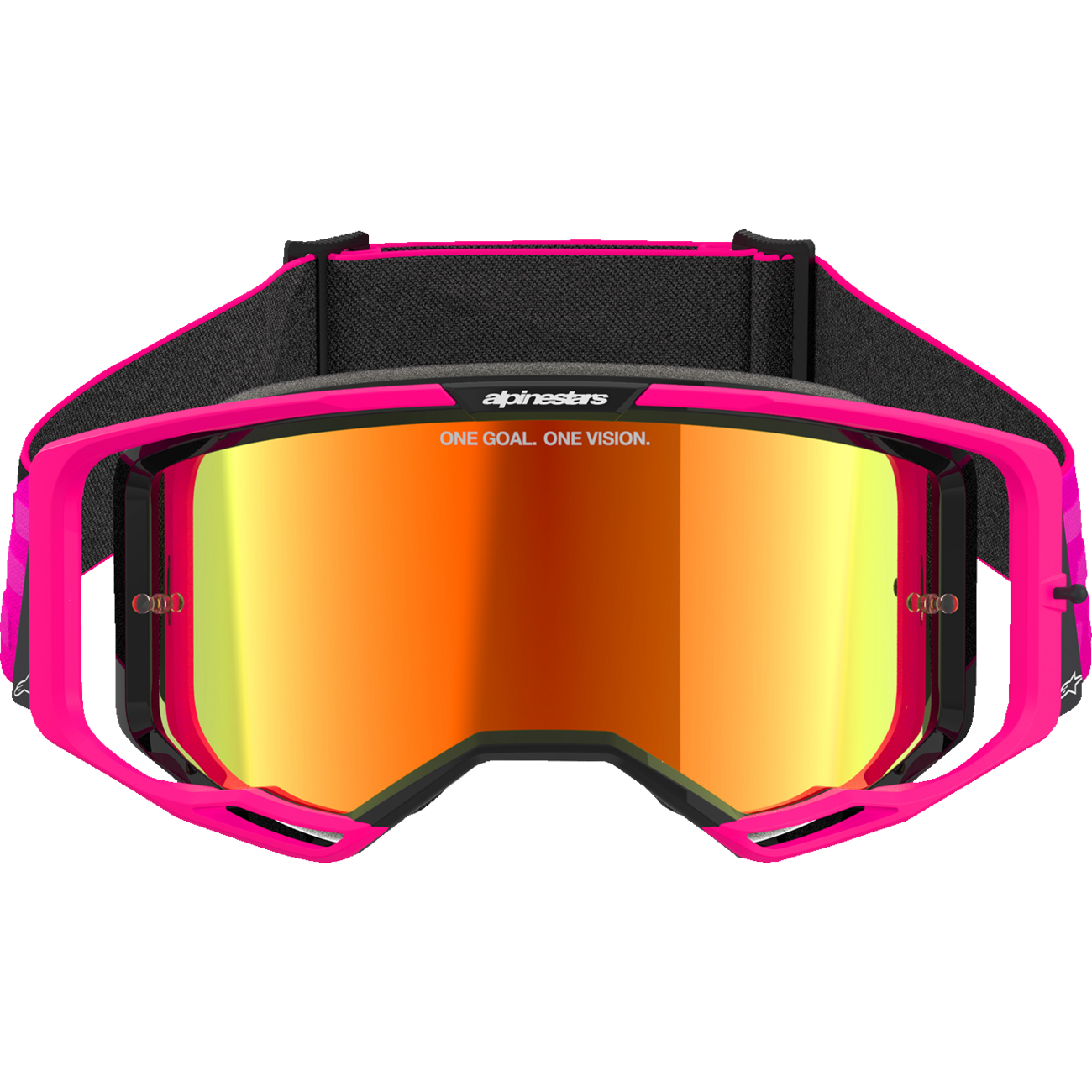 ALPINESTARS GOGGLES Vision 8 Goggle - Corp - Pink - Red Mirror Lens 5101625-3083