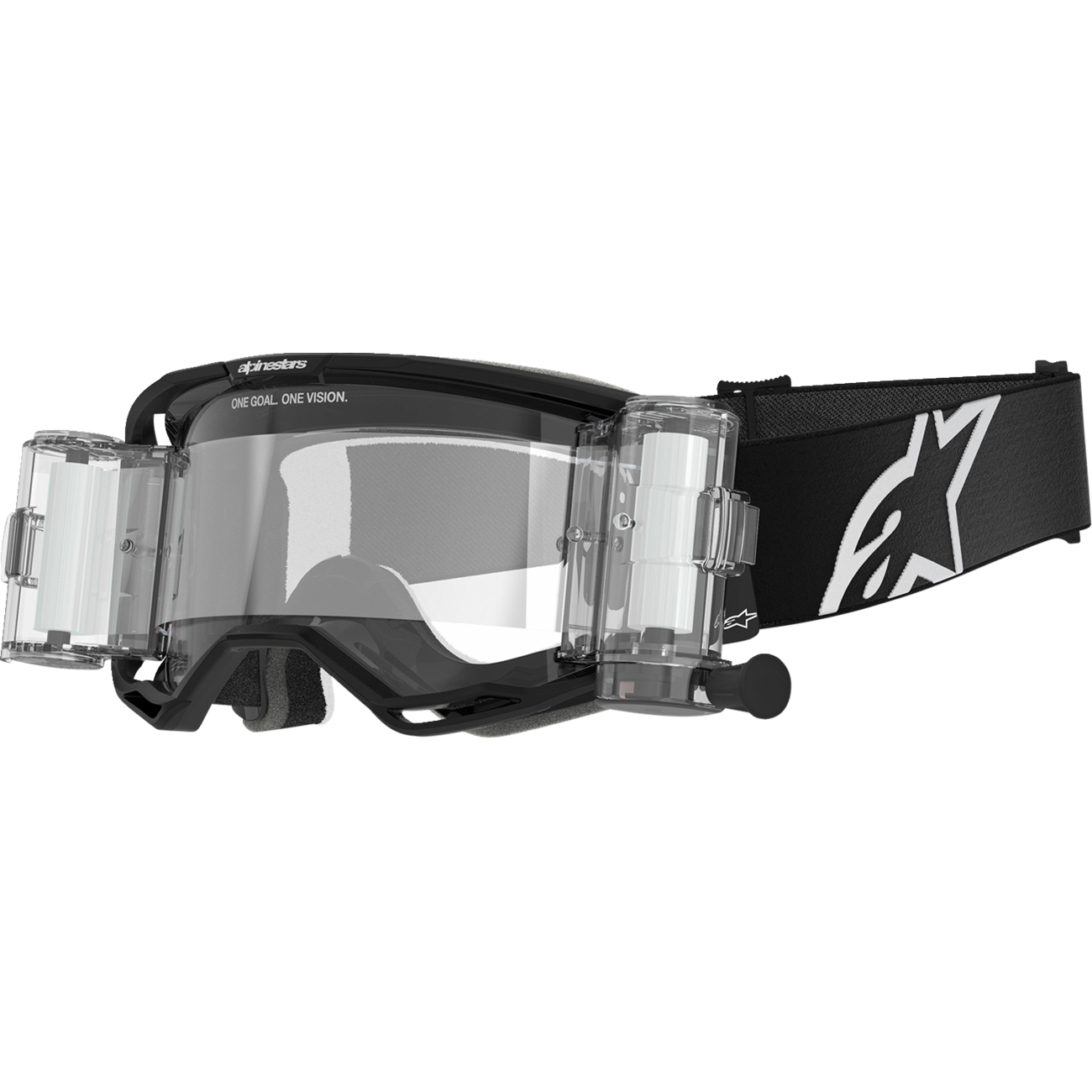 ALPINESTARS GOGGLES Vision 8 Roll-Off Goggle - Corp - Black - Clear Lens 5101125-1529