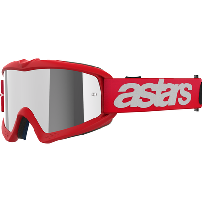 ALPINESTARS GOGGLES Youth Vision Goggle - Blaze - Red - Silver Mirror Lens 5140425-3094