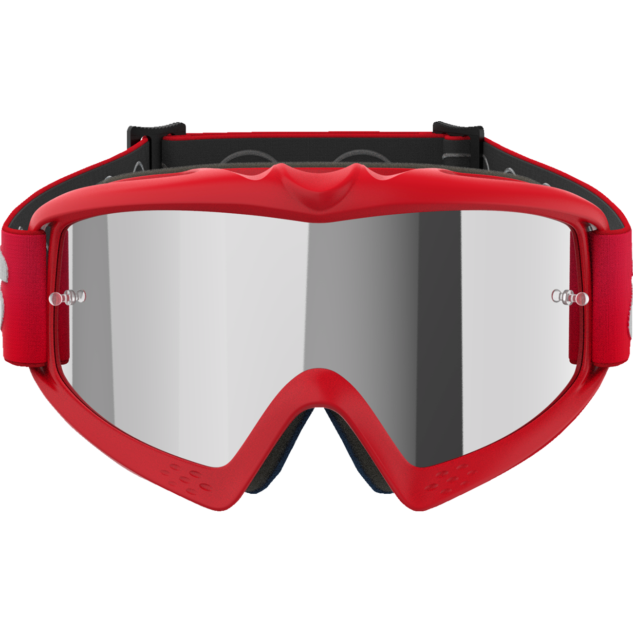 ALPINESTARS GOGGLES Youth Vision Goggle - Blaze - Red - Silver Mirror Lens 5140425-3094