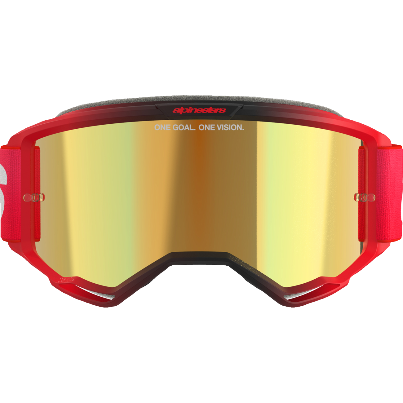 ALPINESTARS GOGGLES Vision 5 Goggle - Blaze - Red - Gold Mirror Lens 5102125-3115