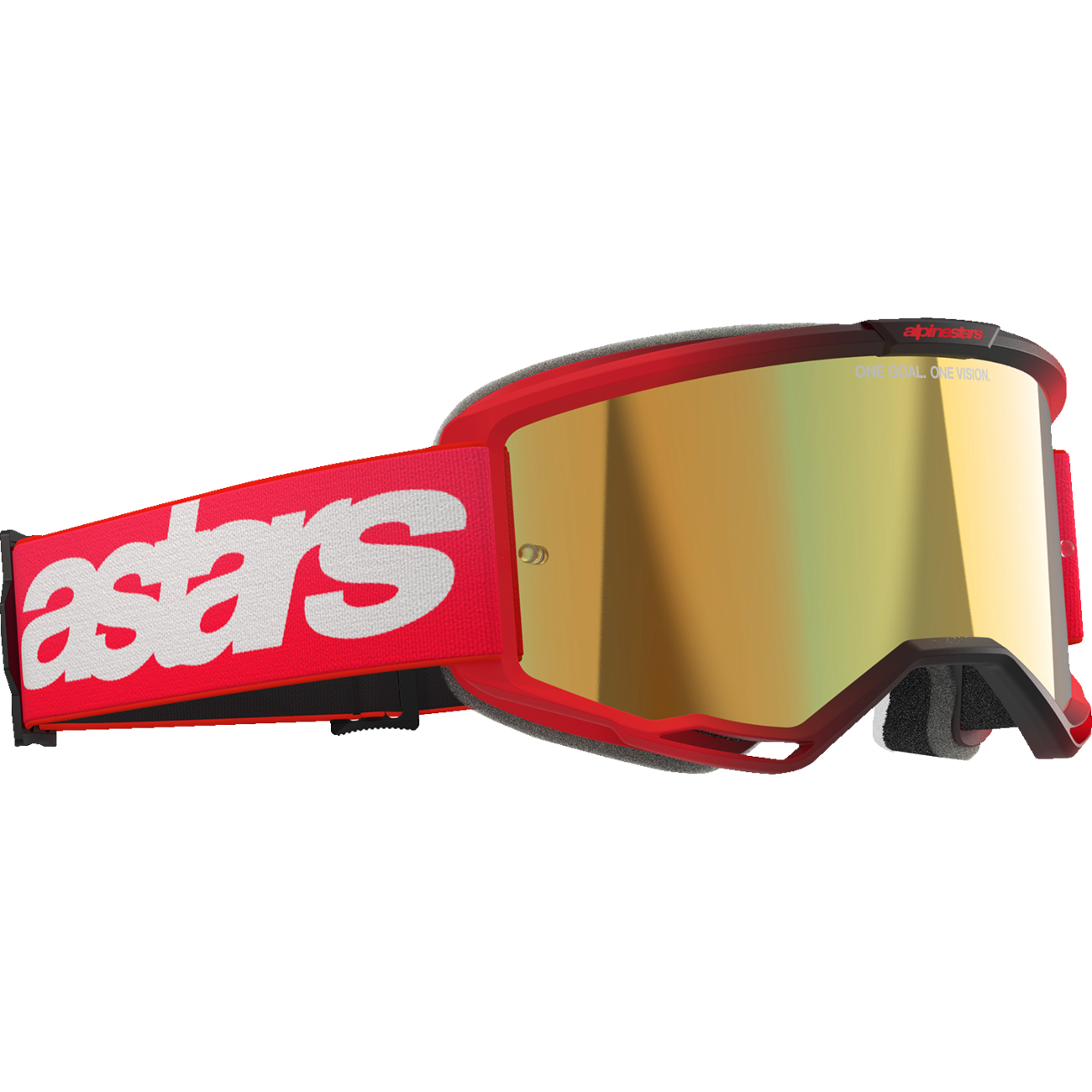 ALPINESTARS GOGGLES Vision 5 Goggle - Blaze - Red - Gold Mirror Lens 5102125-3115