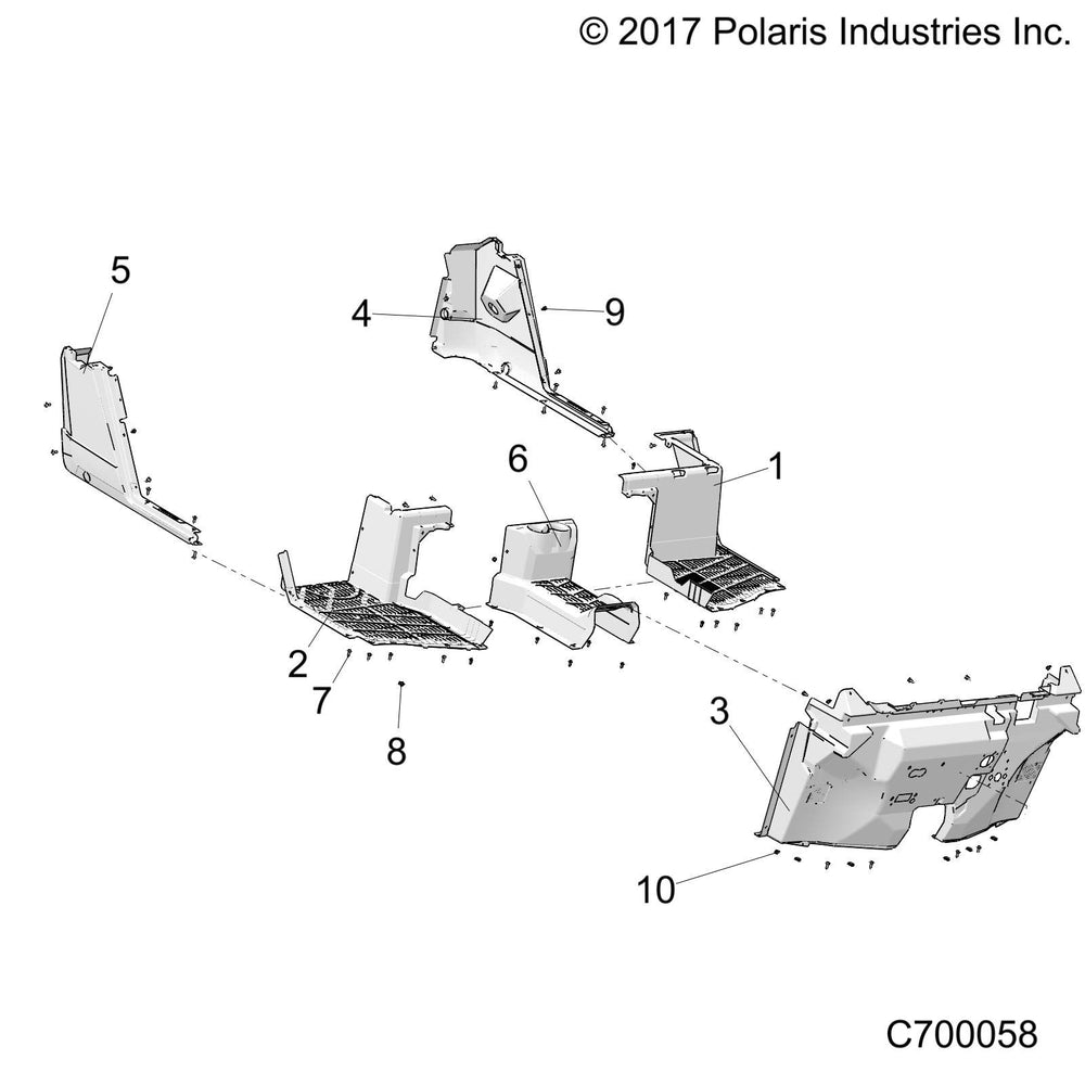 
                      
                        Polaris Ranger Fender, Rear Rocker, Right Side, Gloss Black, Genuine OEM Part 5453733-070, Qty 1
                      
                    