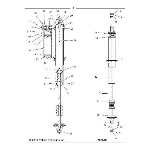 Polaris RZR Needle, Genuine OEM Part 1800840, Qty 1