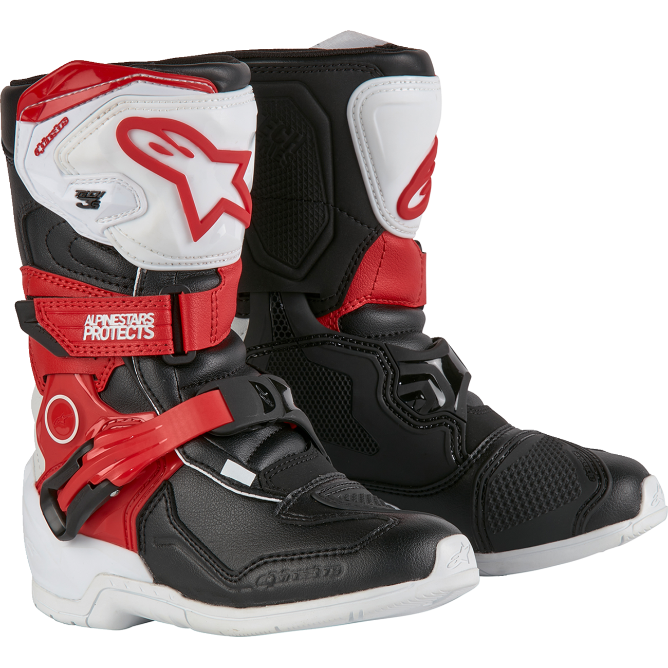 ALPINESTARS Kids Tech 3S Boots - Red/Black/White - US 12 / EU 30.5 2014524-2030-12