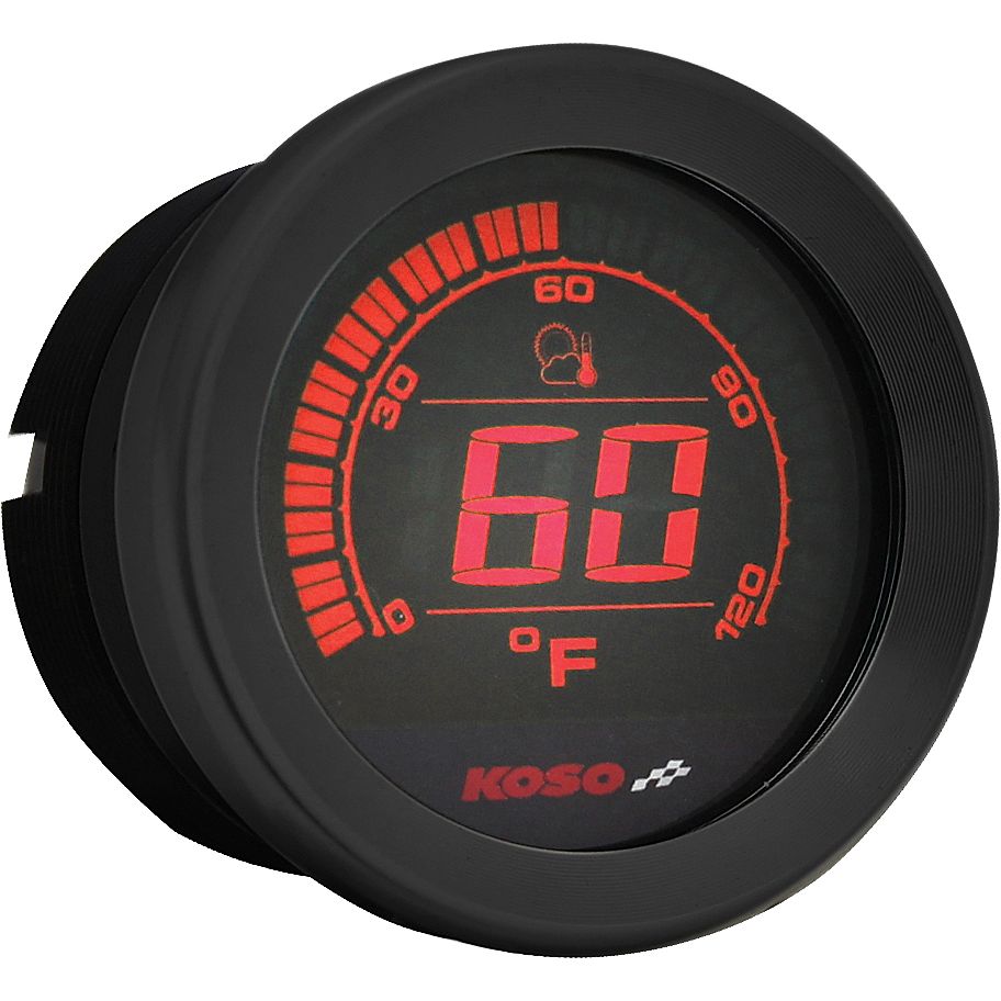 Hd 02 Series Gauge Kit Black Bezel Oil Temp