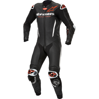 ALPINESTARS GP-R7 1-PC Leather Suit - Black/White/Red Fluo - US 48 / EU 58 3150125-1231-58