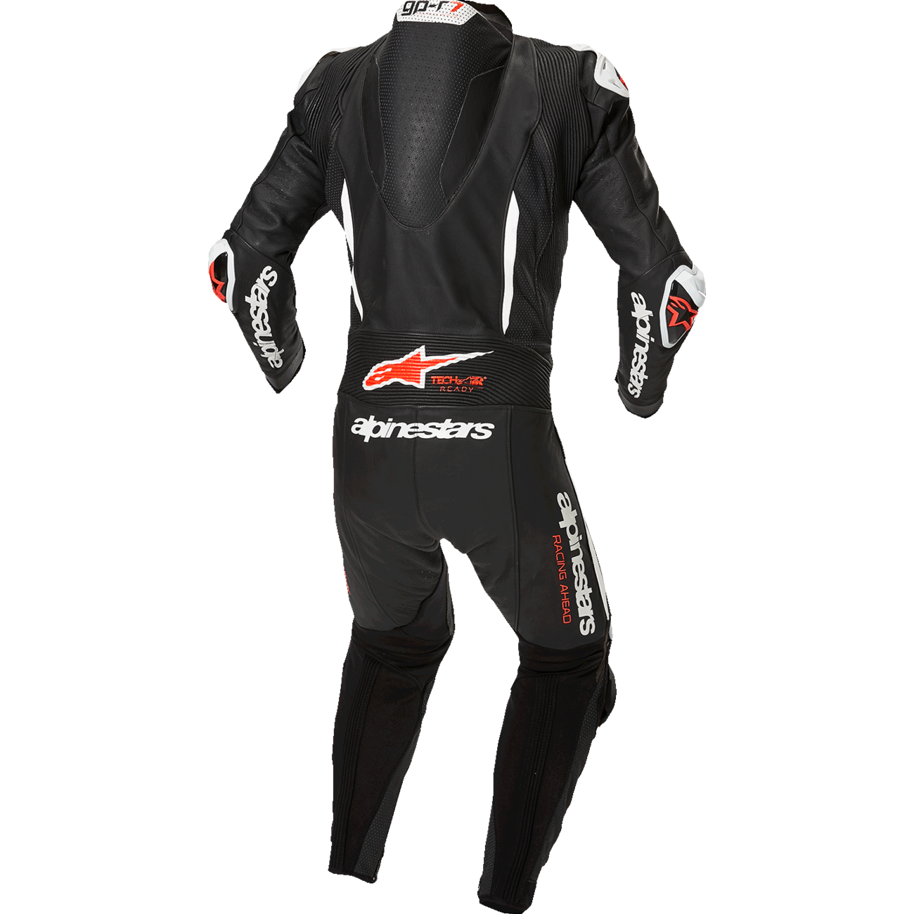 ALPINESTARS GP-R7 1-PC Leather Suit - Black/White/Red Fluo - US 48 / EU 58 3150125-1231-58