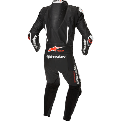 ALPINESTARS GP-R7 1-PC Leather Suit - Black/White/Red Fluo - US 48 / EU 58 3150125-1231-58