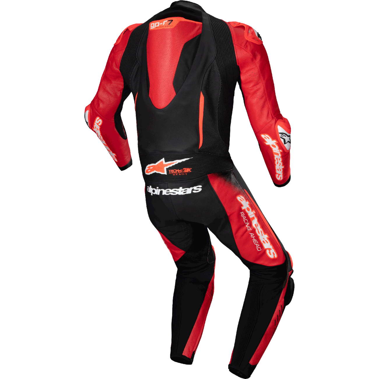 ALPINESTARS GP-R7 1-PC Leather Suit - Black/Mid Red - US 42 / EU 52 3150125-1405-52