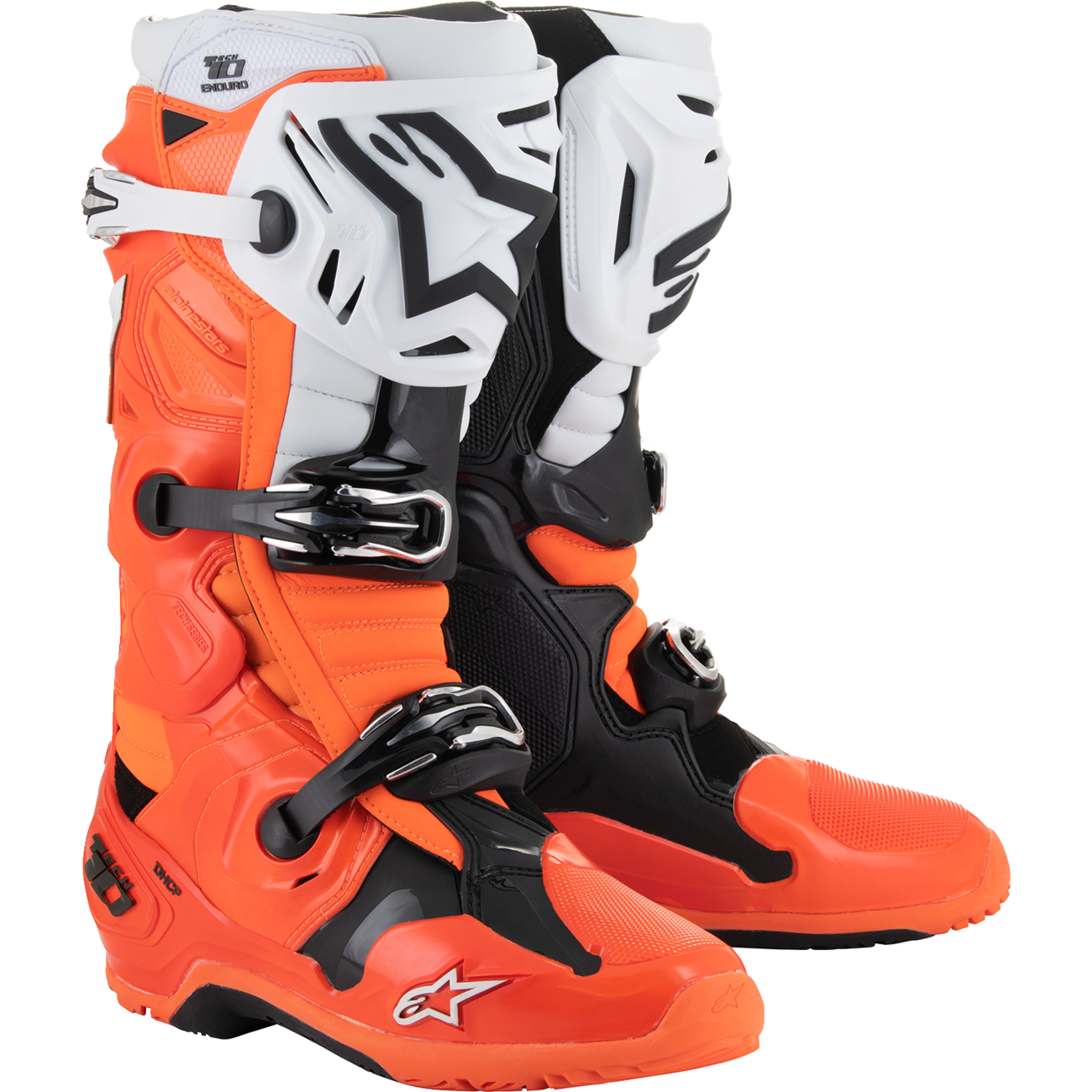 ALPINESTARS Tech 10 Enduro Boots - Fluorescent Orange/Black/White - US 13 / EU 48 2010025-4512-13