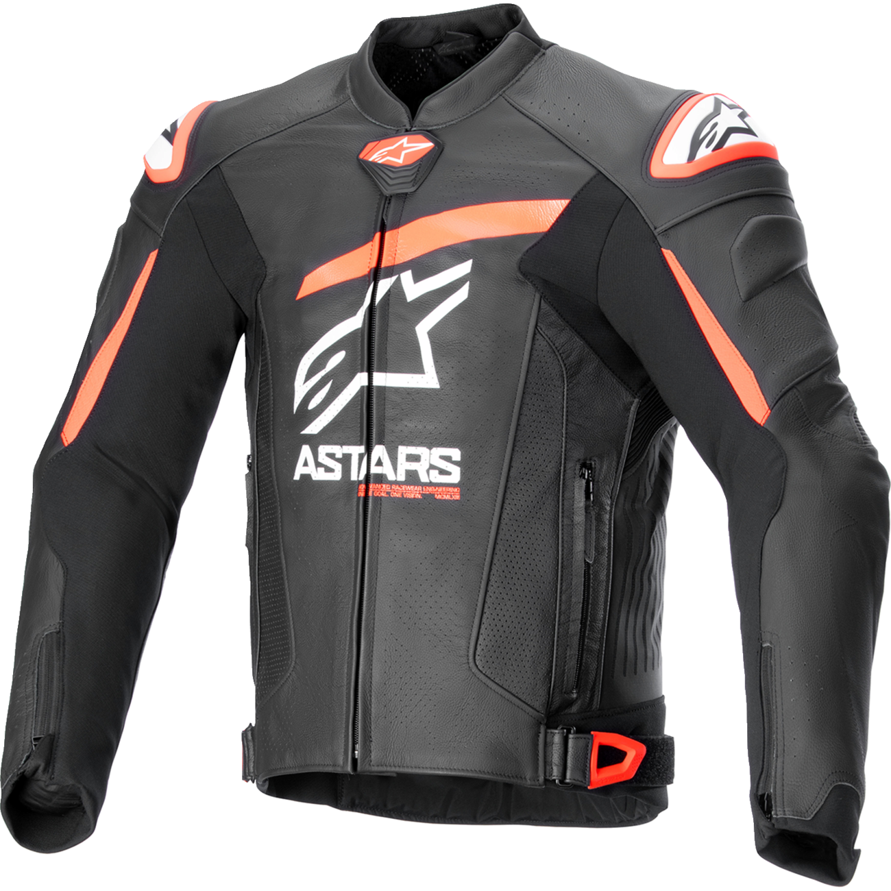 ALPINESTARS GP Plus R v4 Airflow Leather Jacket - Black/Red Fluo/White - US 42 / EU 52 3100624-1321-52