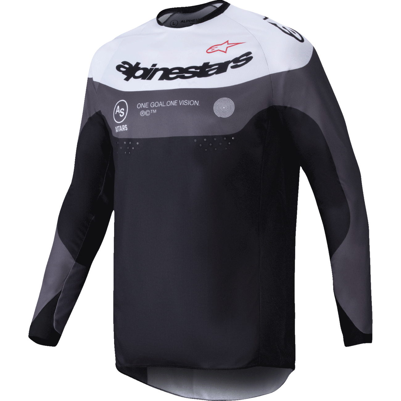 ALPINESTARS Pro-Dura Long-Sleeve Jersey - Black/Magnet White - XL 3760125-1417-XL