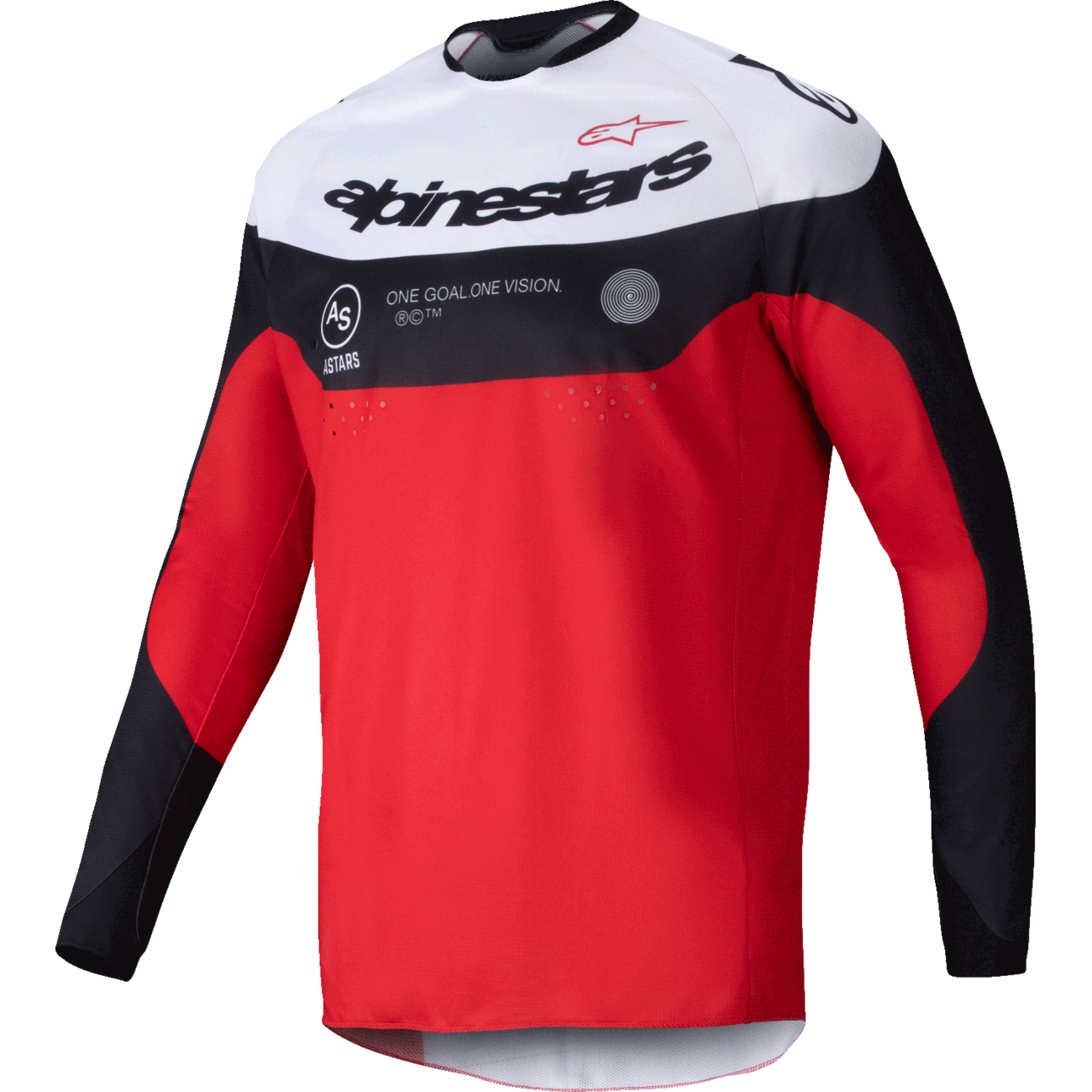ALPINESTARS Pro-Dura Long-Sleeve Jersey - Black/Bright Red/White - Small 3760125-1342-S
