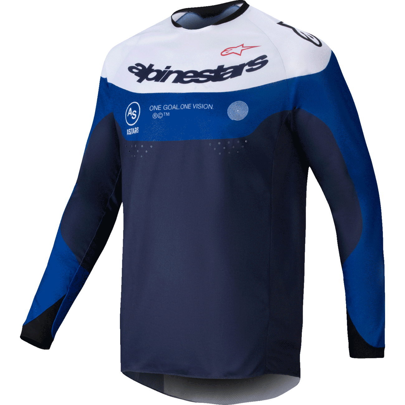 ALPINESTARS Pro-Dura Long-Sleeve Jersey - Navy/Bright Blue/White - Medium 3760125-7174-M