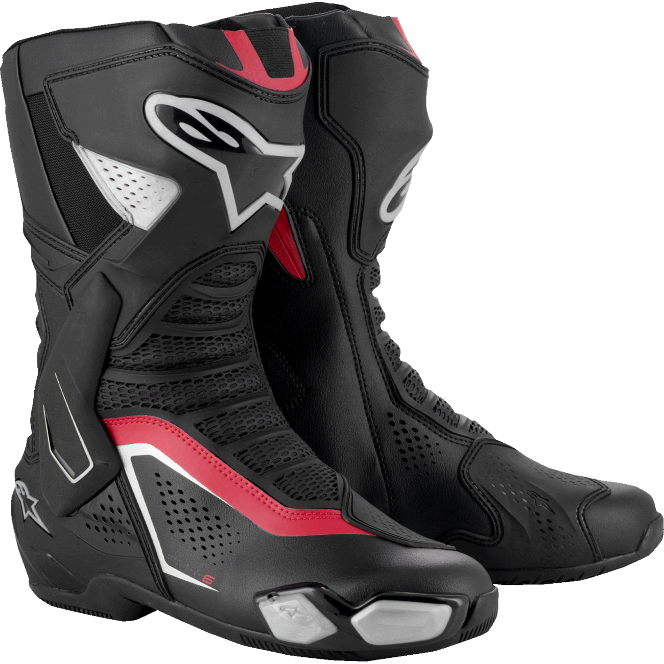 ALPINESTARS SMX-6 V3 Vented Boots - Black/Silver/Red - US 12/EU 47 2223225-199-47
