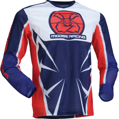 MOOSE OFFROAD Youth Agroid Mesh Jersey - Red/White/Blue - Medium 2912-2525