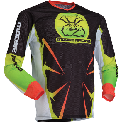 MOOSE OFFROAD Youth Agroid Mesh Jersey - Hi-Viz/Black - Small 2912-2531