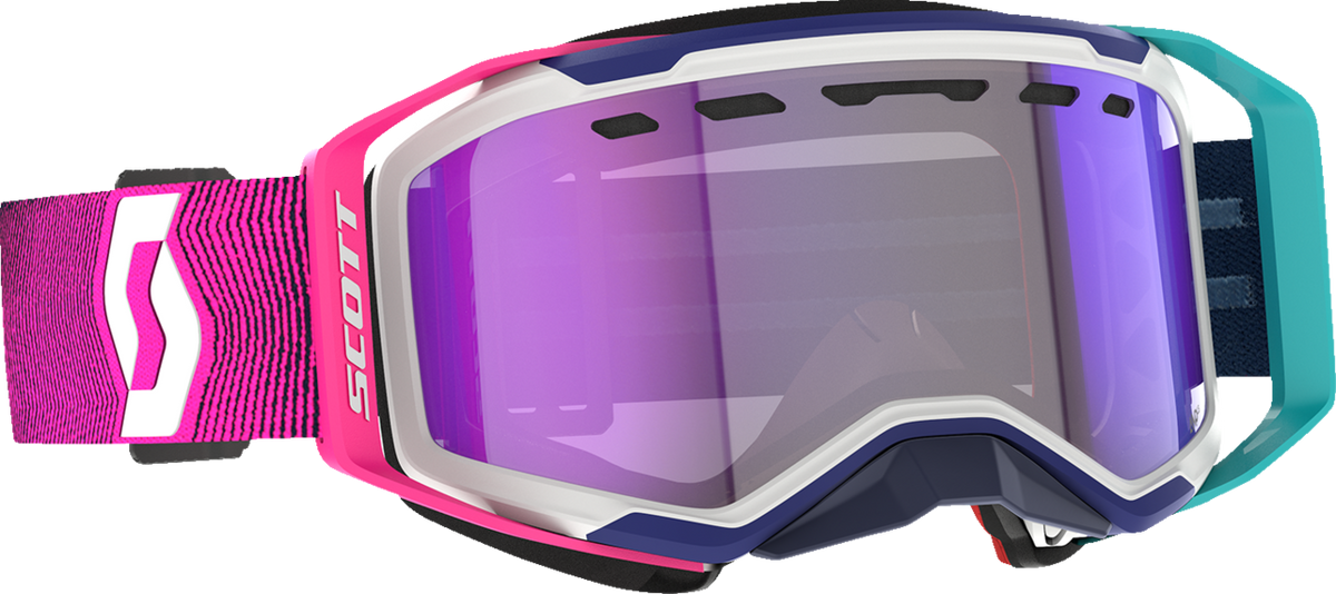SCOTT Prospect 2.0 SMB Goggle - Stealth Blue/Radiant Pink - Dual - Light Sensitive - Blue Chrome Lens 421502-7906307