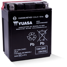 Yuasa YTX14AHL-BS High Performance AGM 12-Volt Battery w/Bottle