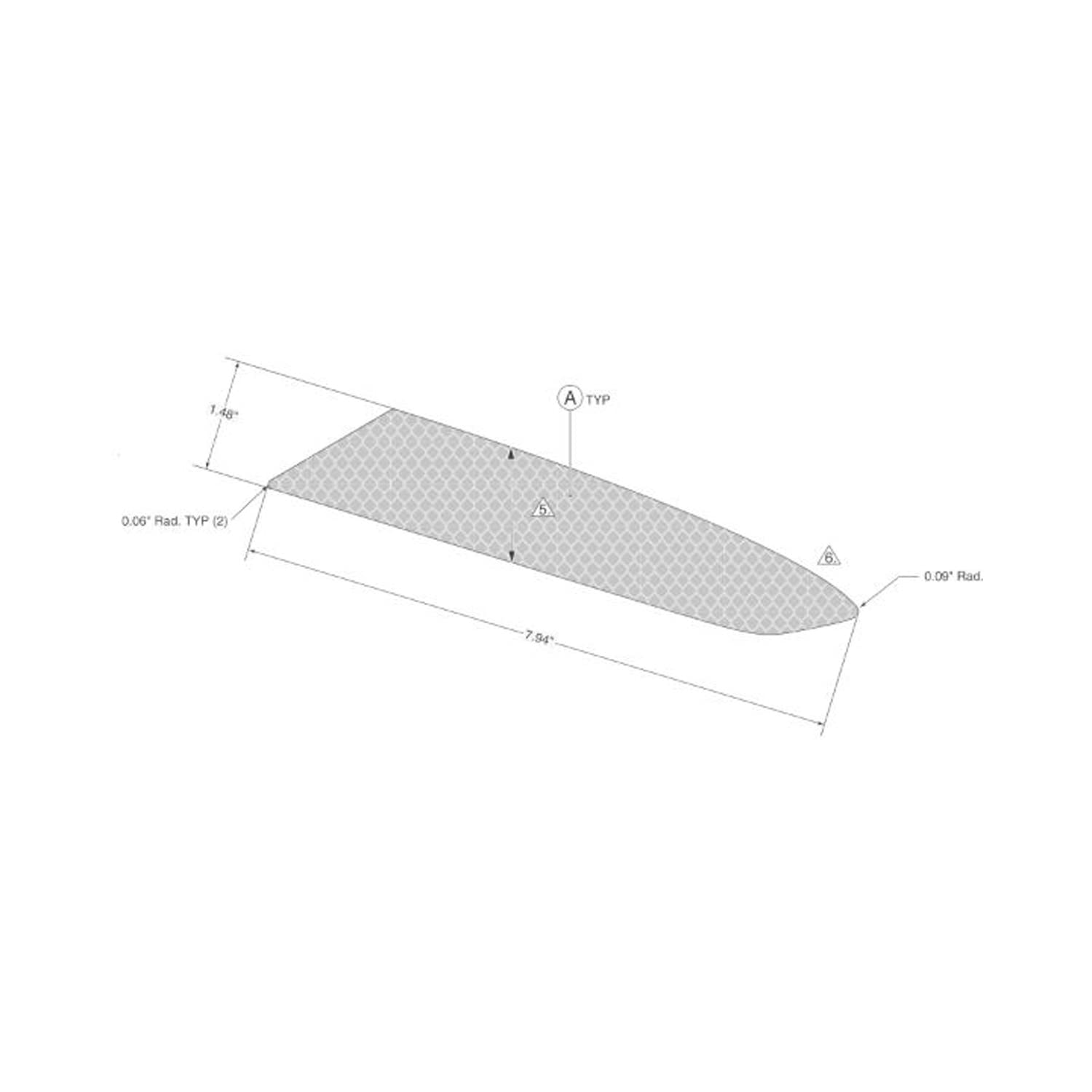 Polaris ATV Reflector Decal, Amber, Right, Genuine OEM Part 7174711, Qty 1