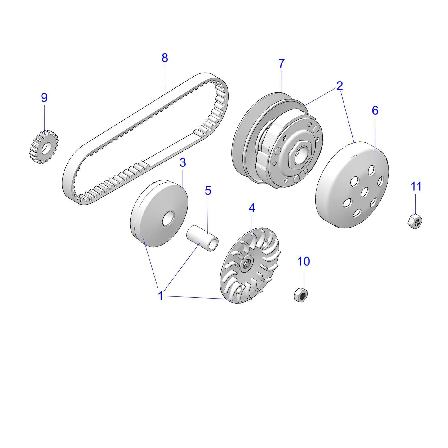 Polaris ATV NUT, HEX Flange M10�1.25, Genuine OEM Part 3023906, Qty 1