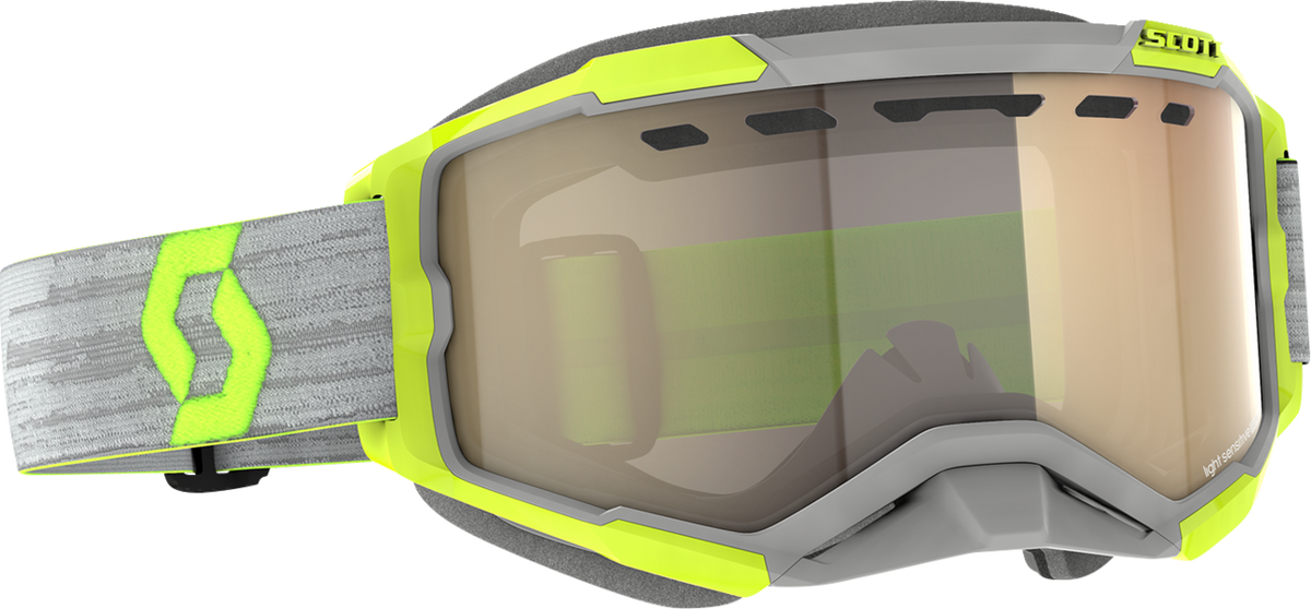 SCOTT Fury LS Snow Goggle - Gray/Yellow - Light Sensitive - Bronze Chrome Lens 278604-1120245