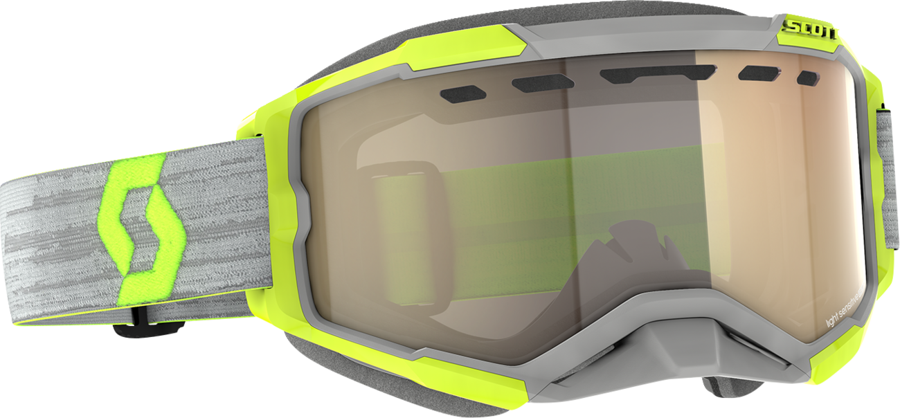 SCOTT Fury LS Snow Goggle - Gray/Yellow - Light Sensitive - Bronze Chrome Lens 278604-1120245